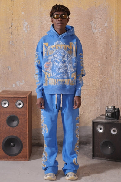 Freedom Fight Premium Fleece Mens Set Blue Keffiyeh