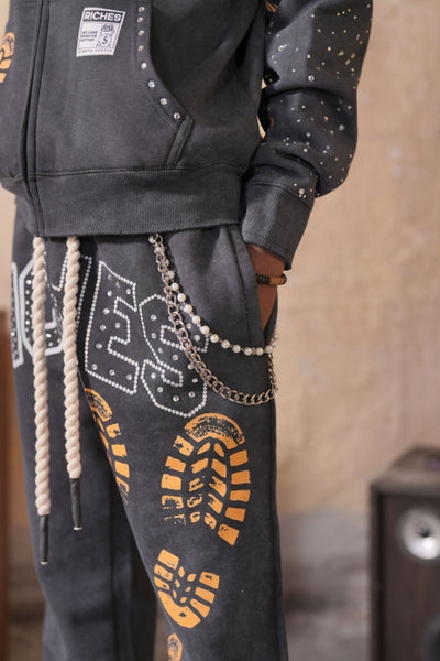 Riches Premium Fleece Mens Set Black