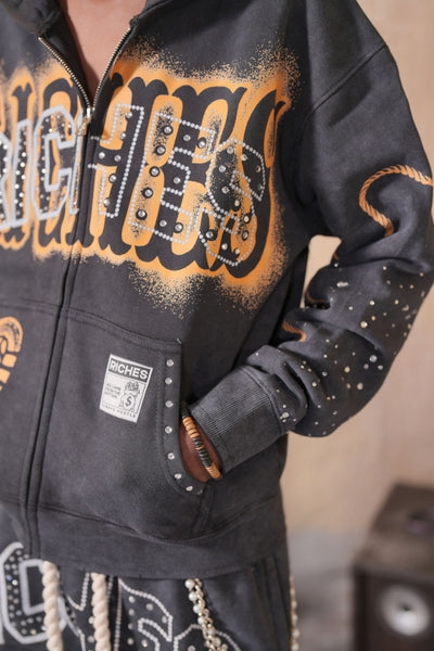 Riches Premium Fleece Mens Set Black