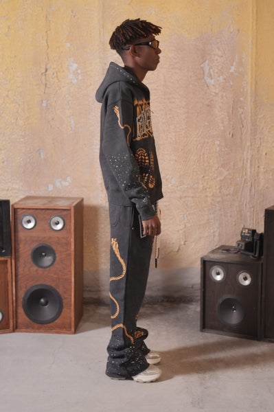 Riches Premium Fleece Mens Set Black