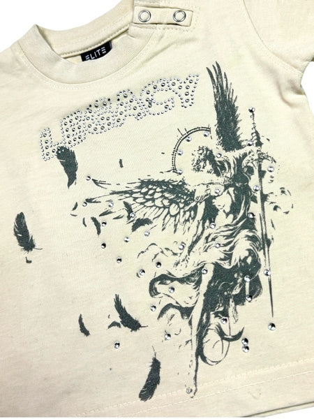 Cream Legacy Embellished Premium Infant Boys Tee