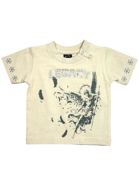 Cream Legacy Embellished Premium Infant Boys Tee