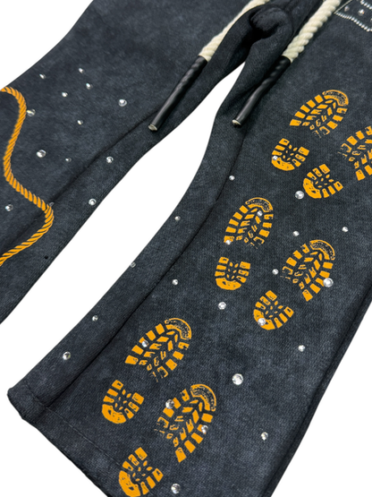 Riches Black Rhinestones Infant Boys Fleece Set