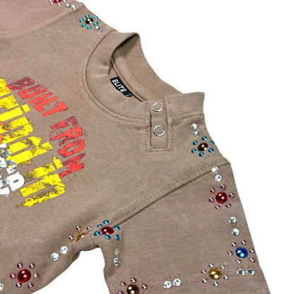 Built From Nothing Infants Tee Brown