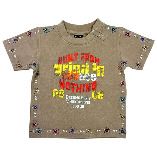 Built From Nothing Infants Tee Brown