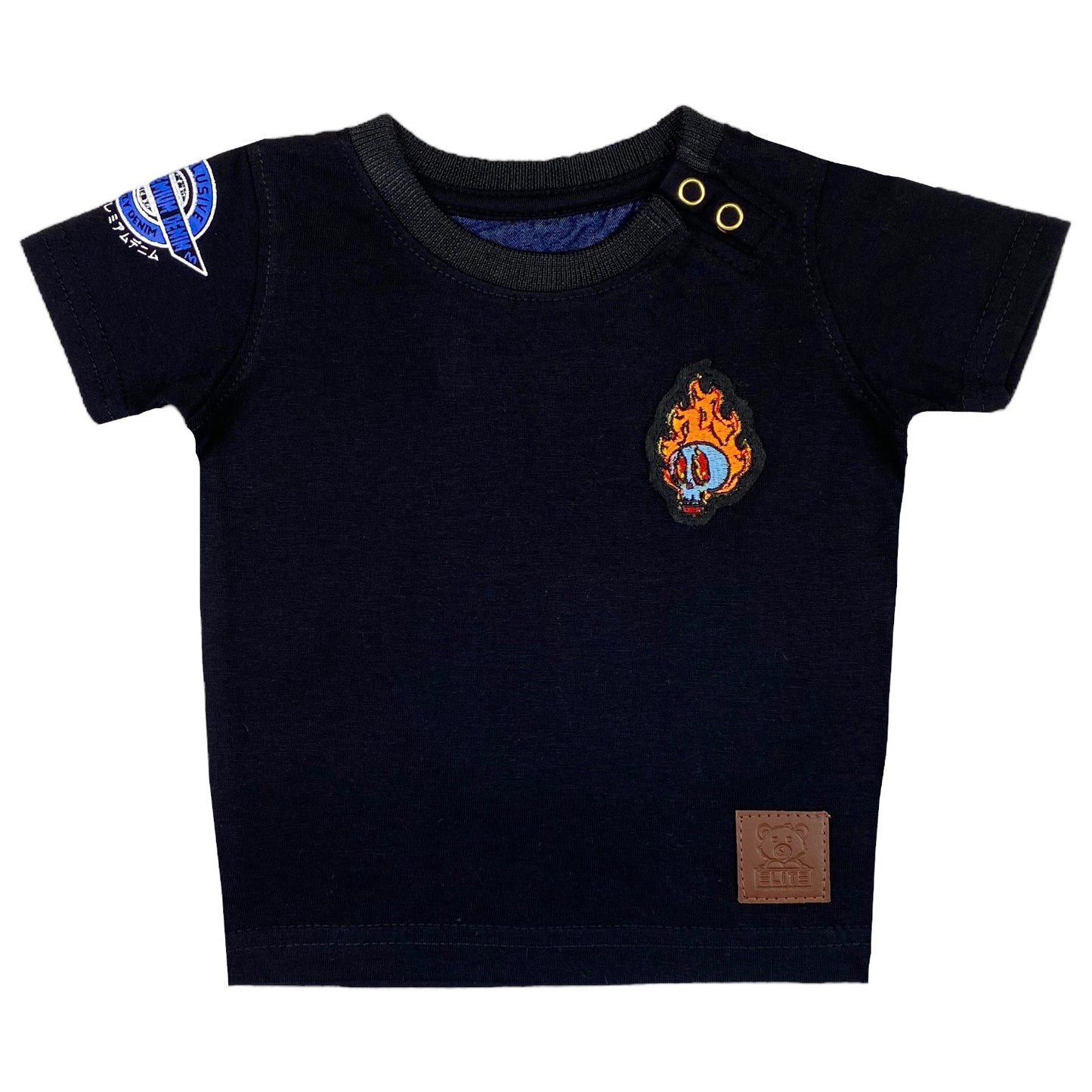 Flame Premium Infant Boys Tee Black