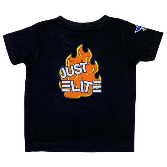 Flame Premium Infant Boys Tee Black