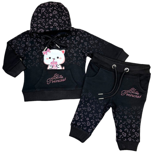 Kitty Premium Infants Girls Jogger Set