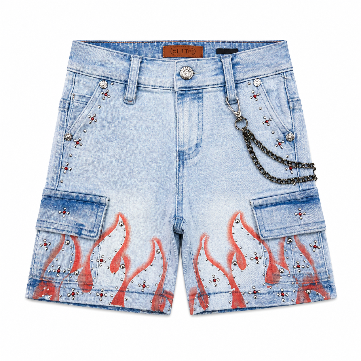 Winners Ice Wash Premium Embellished Infant Boys Shorts