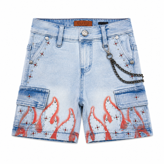 Winners Ice Wash Premium Embellished Infant Boys Shorts