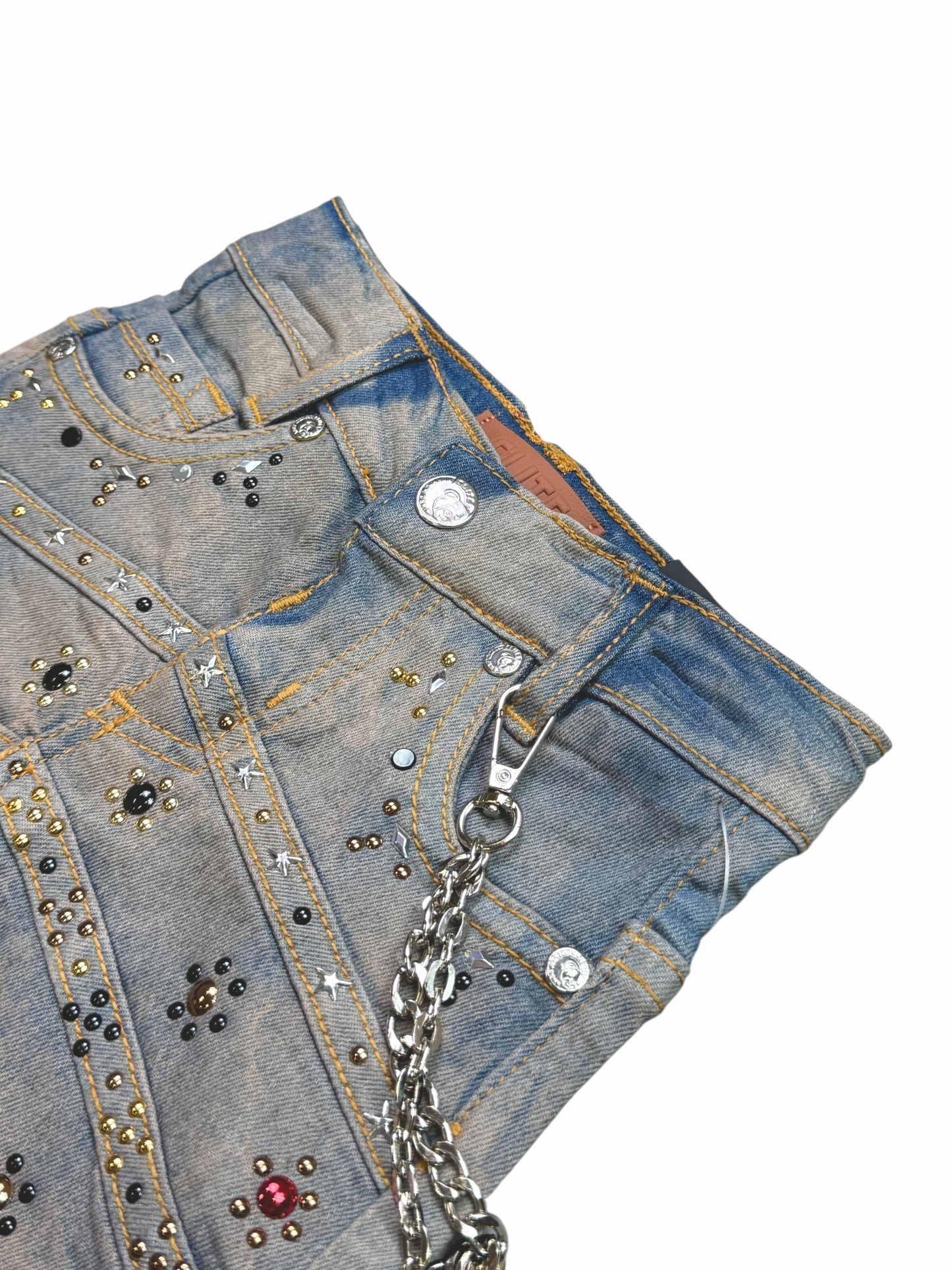 Vintage Studs Premium Embellished Infant Boys Shorts