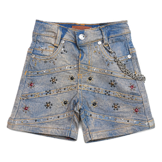 Vintage Studs Premium Embellished Infant Boys Shorts