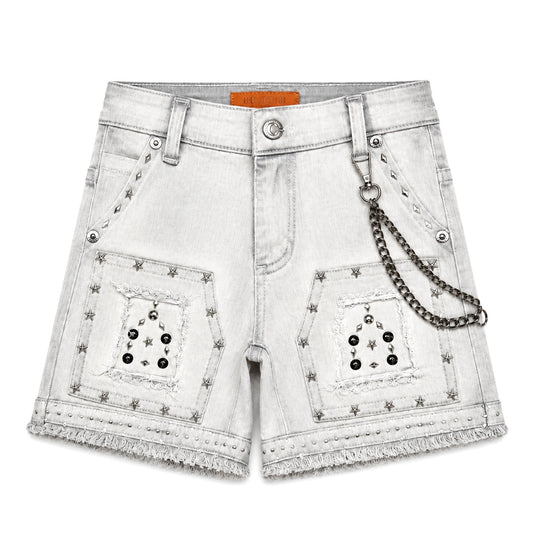 Flint Grey Premium Embellished Infant Boys Shorts