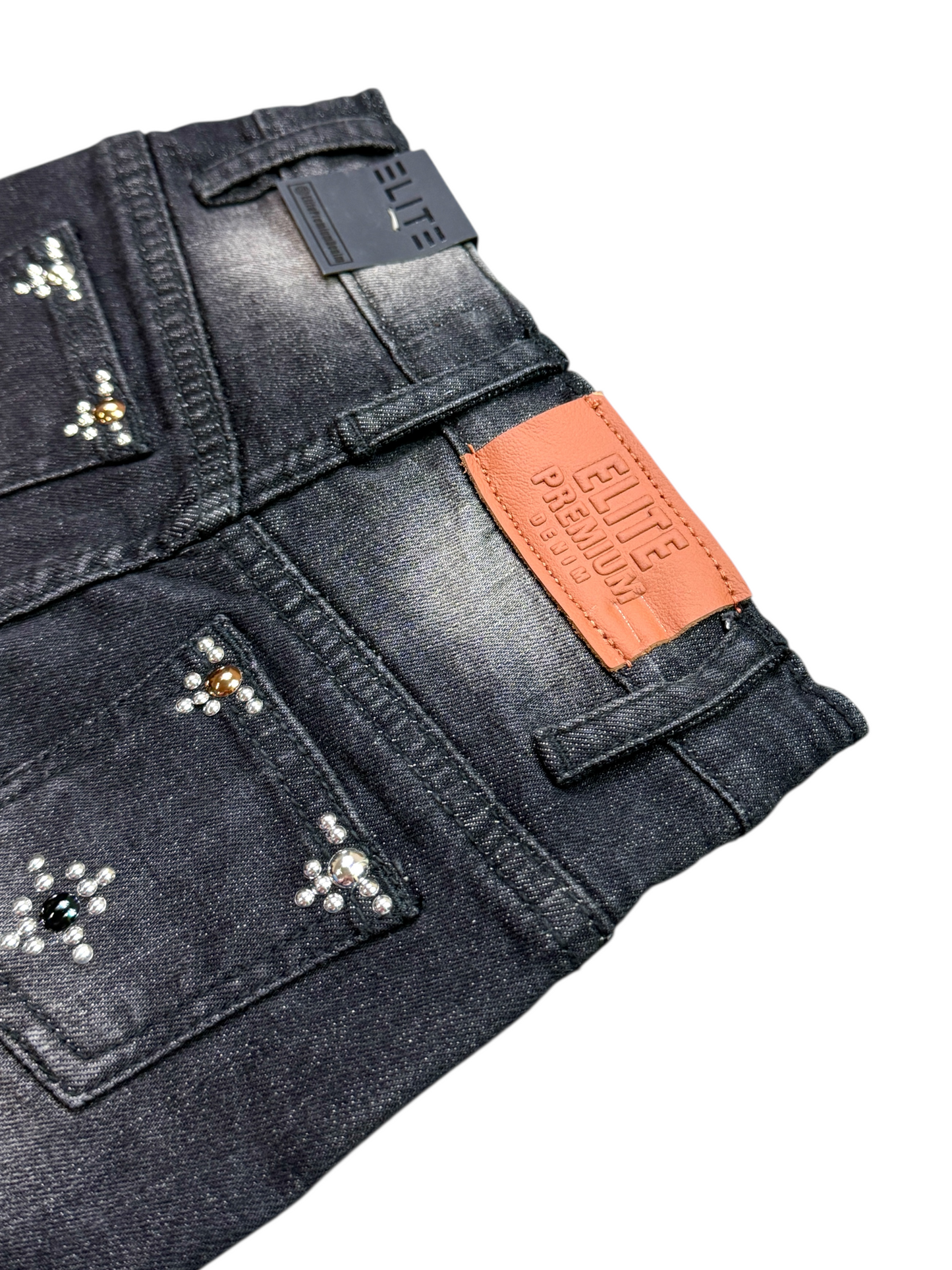 Faded Black Premium Embellished Infant Boys Shorts