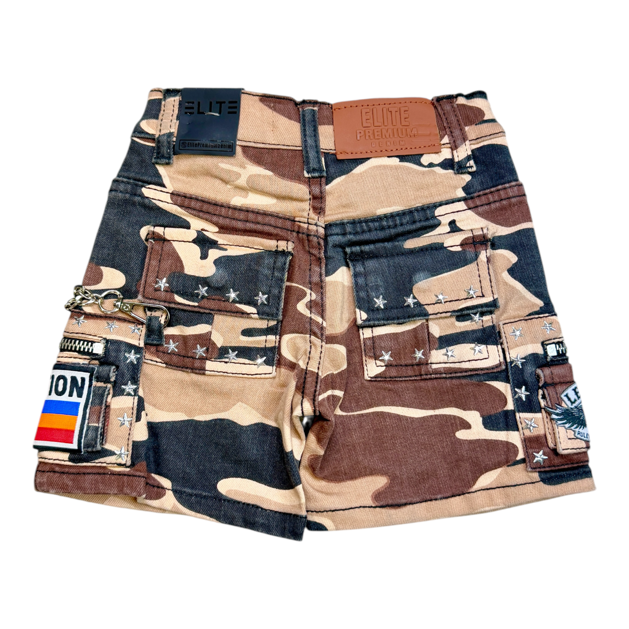 Patch Brown Camo Premium Embellished Infant Boys Shorts