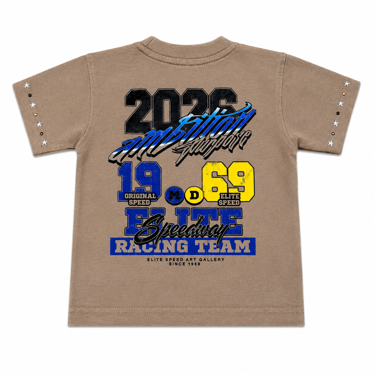 Motor Cross Premium Embellished Infants Tee Brown