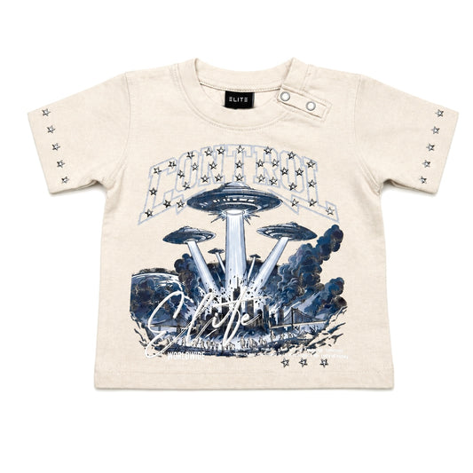 Control Premium Embellished Infants Tee Cream