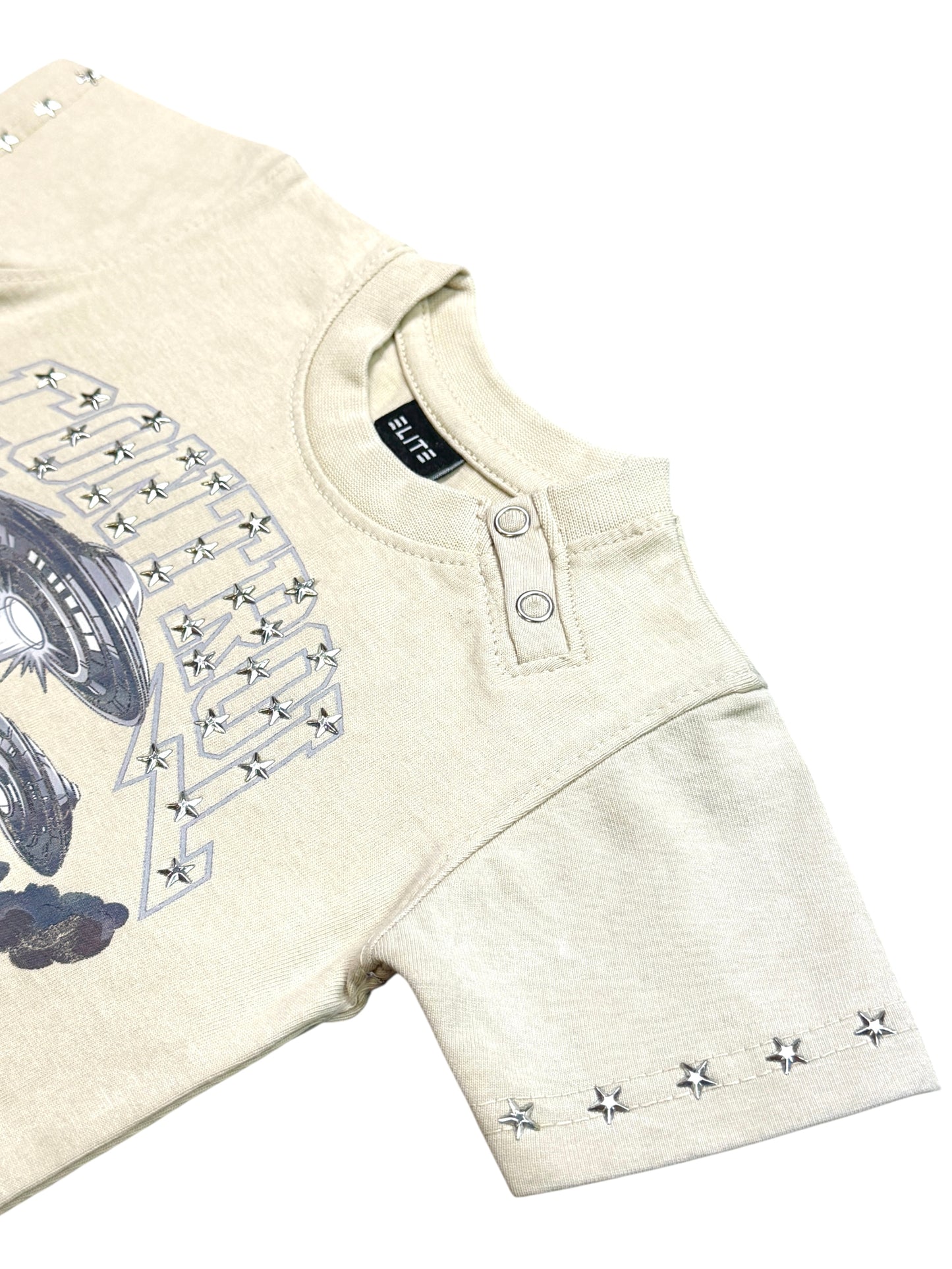 Control Premium Embellished Infants Tee Cream