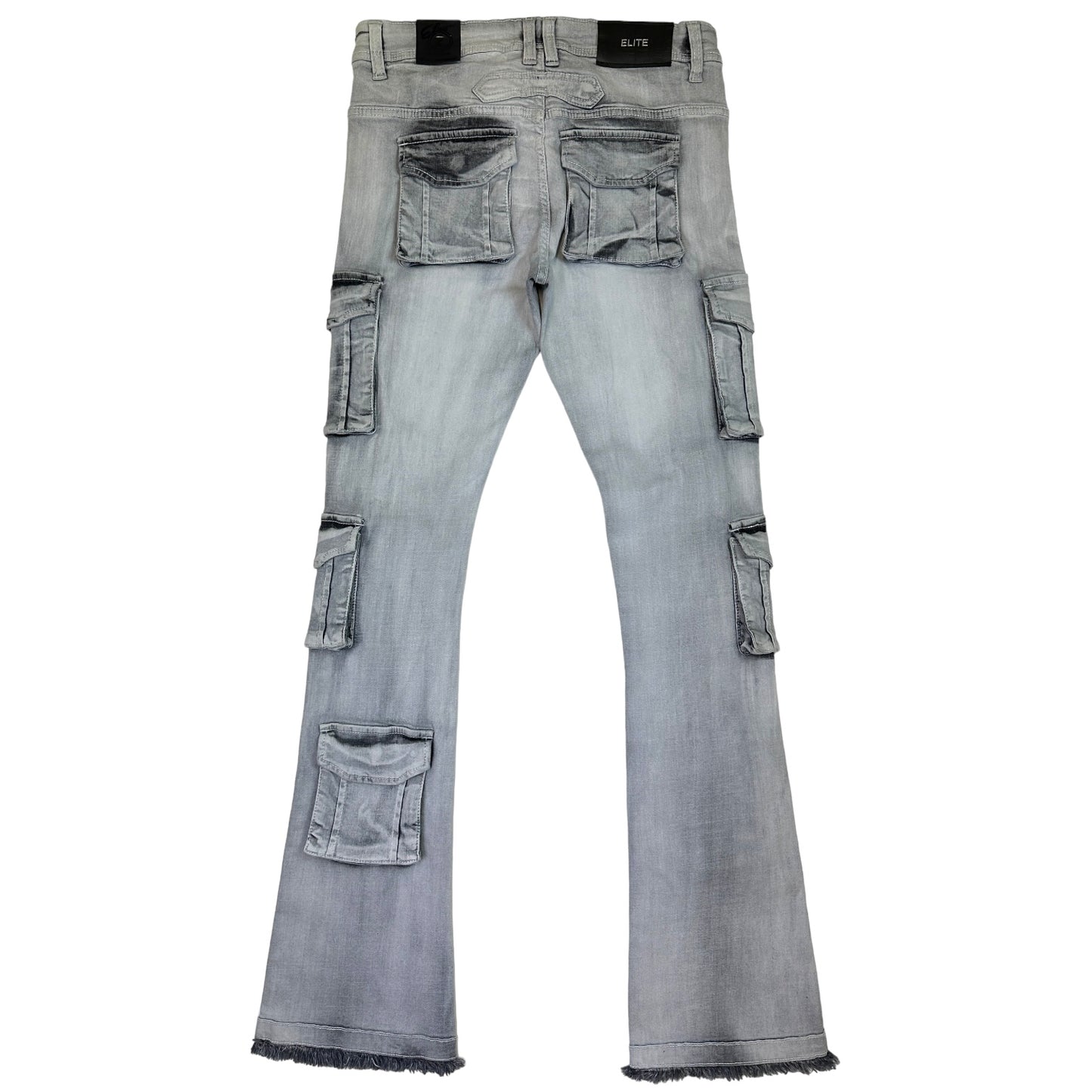 Grey Cargo Premium Men's Stack Jeans