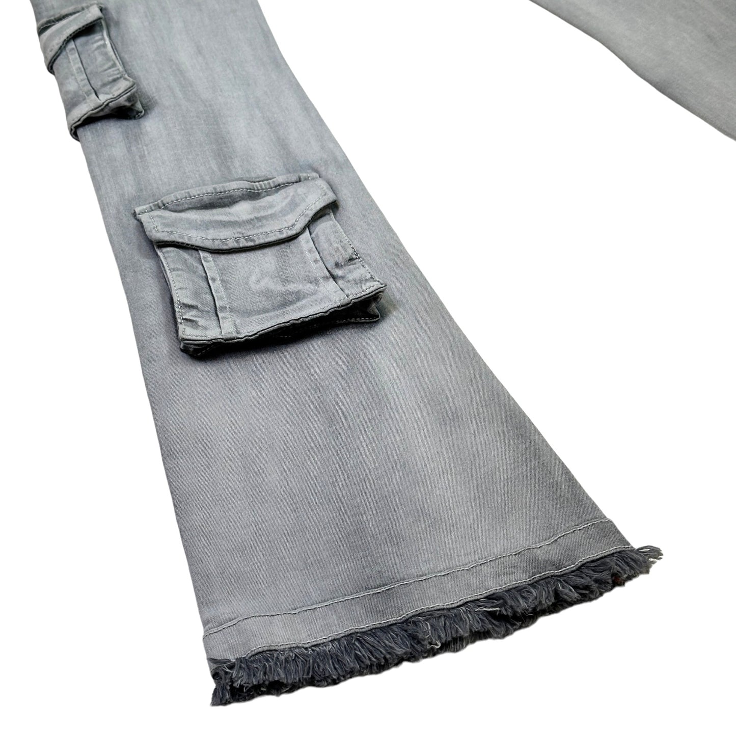 Grey Cargo Premium Men's Stack Jeans