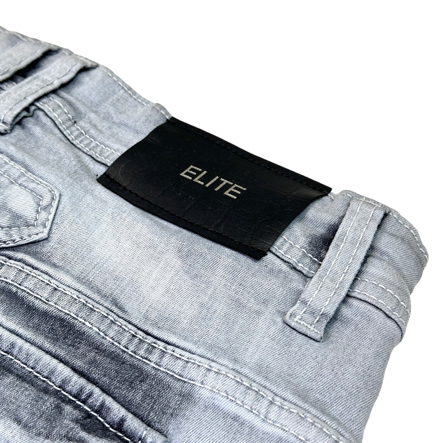 Grey Cargo Premium Men's Stack Jeans