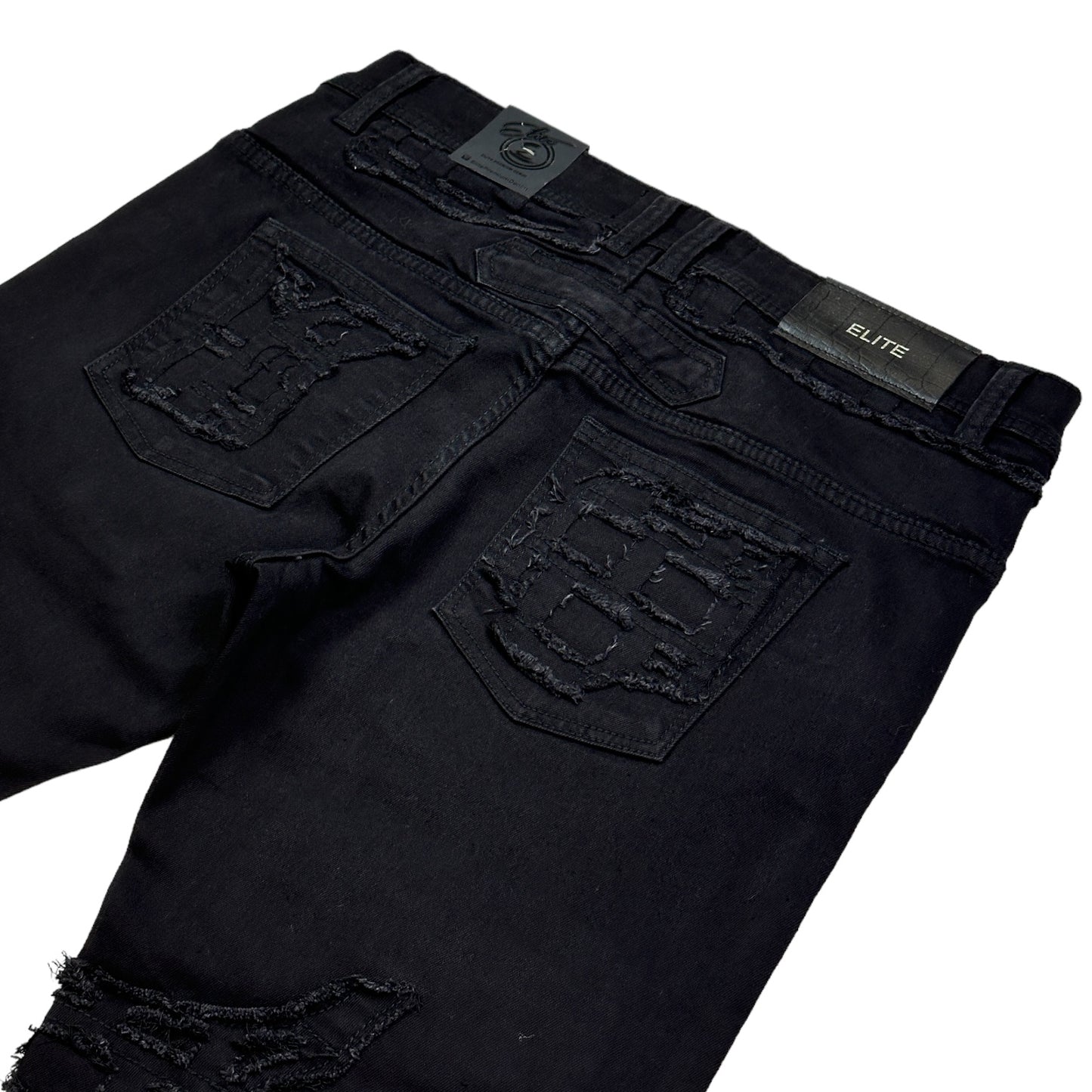 Ruins Cargo Premium Men's Straight Jeans Black