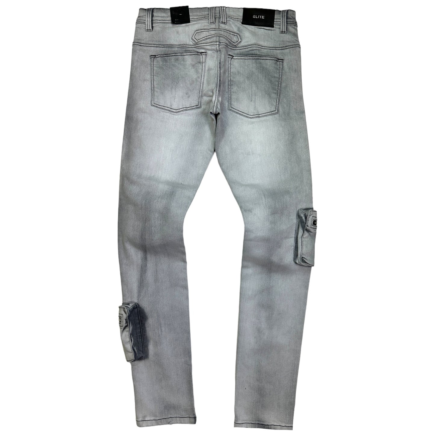 Grey Cargo Premium Men's Skinny Jeans