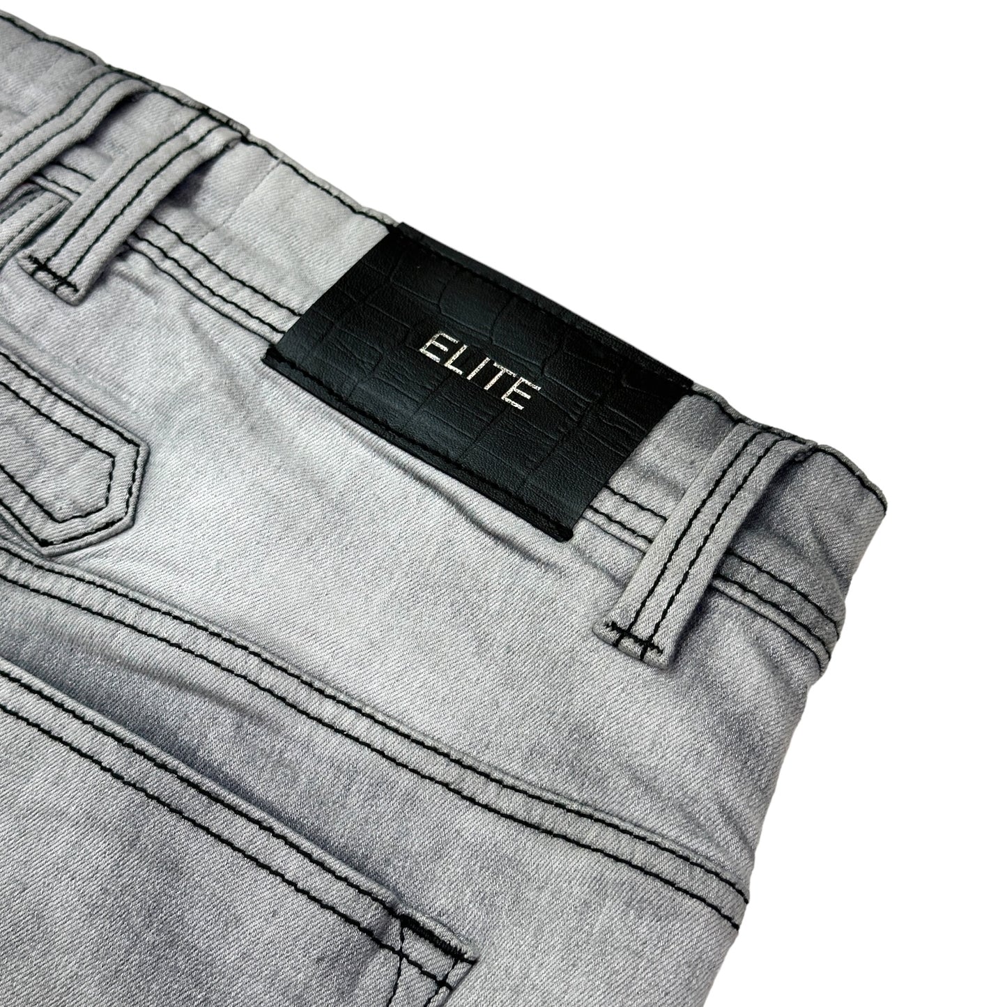 Grey Cargo Premium Men's Skinny Jeans