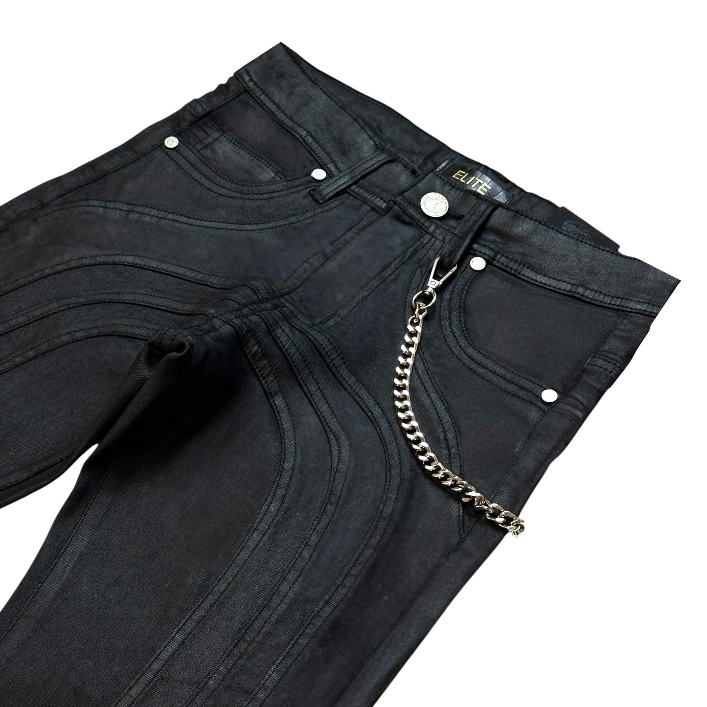 Arch Mens Stacked Premium Jeans WAX+ Cuban Link