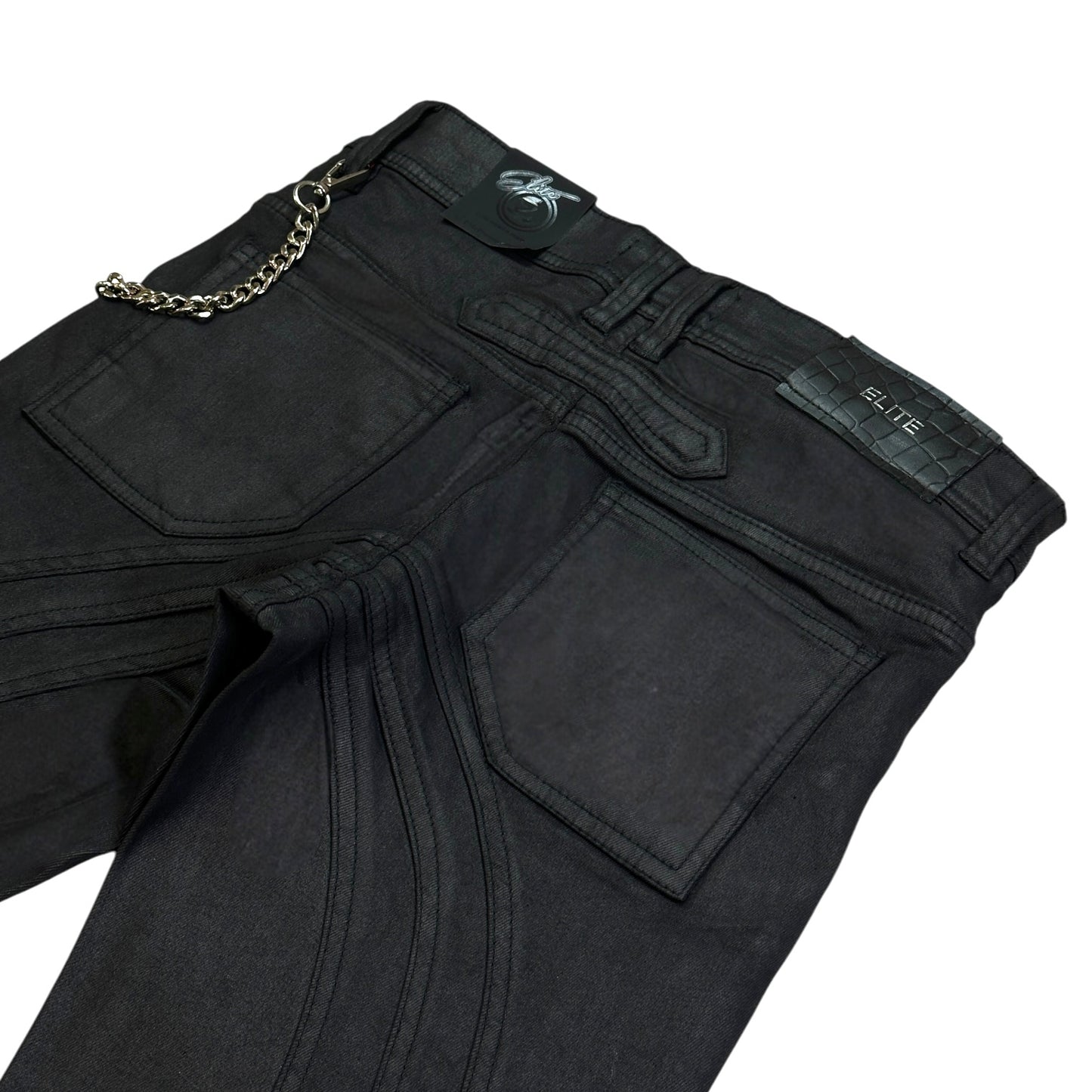 Arch Mens Stacked Premium Jeans WAX+ Cuban Link
