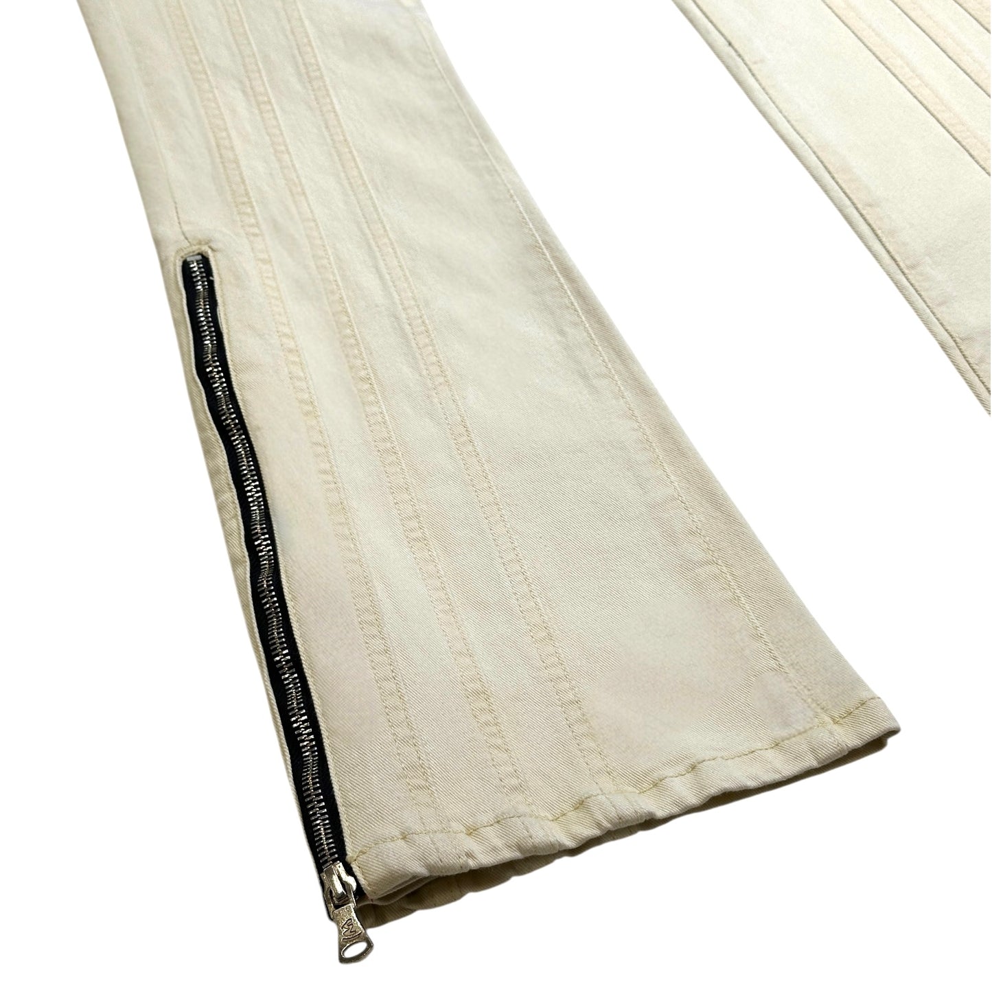 Arch Mens Stacked Premium Jeans CREAM + Cuban Link