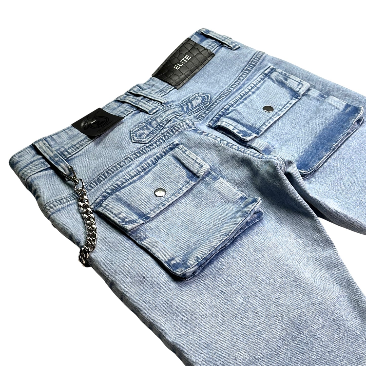 Cargo Premium Mens Stacked Jeans + Cuban Link