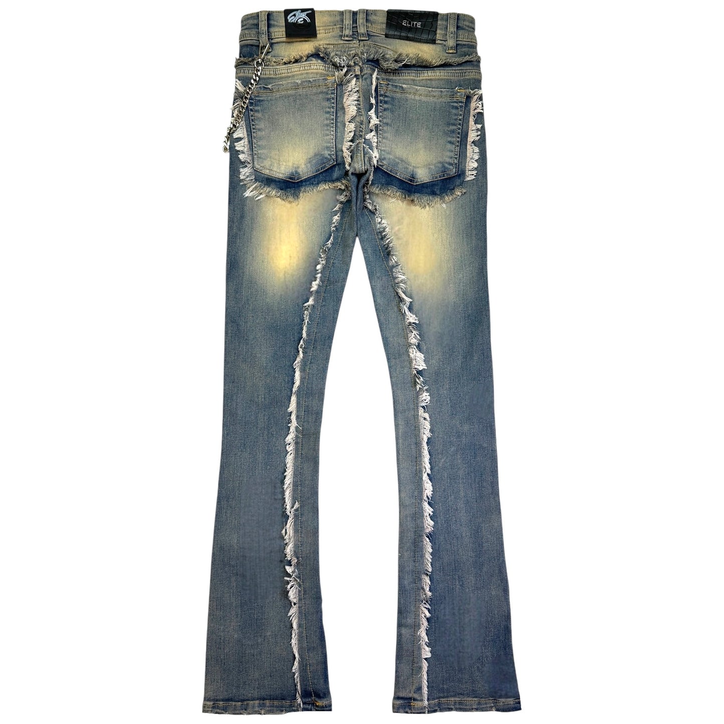 Dysto 2.0 Premium Mens Stacked Jeans Vintage+ Cuban Link