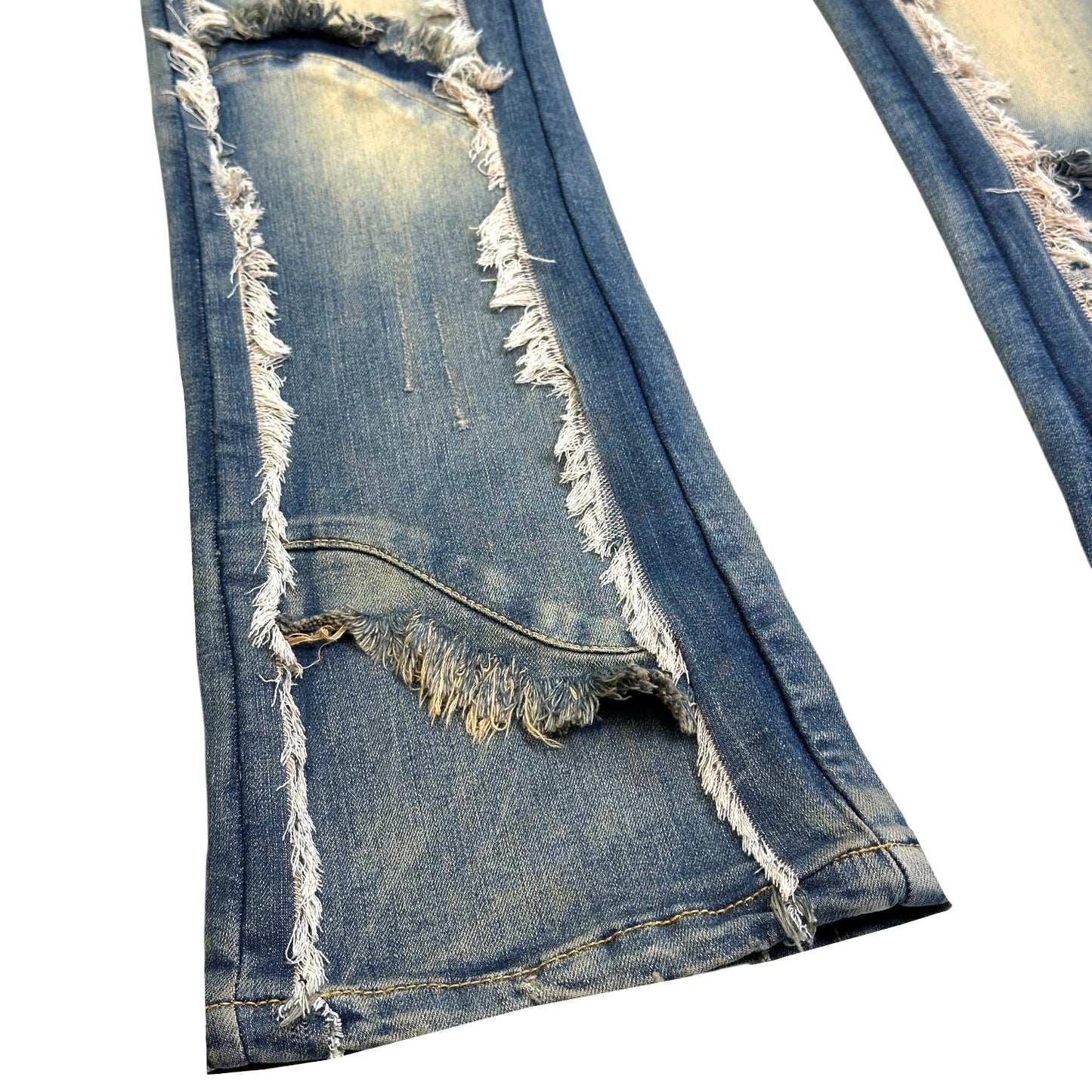 Dysto 2.0 Premium Mens Stacked Jeans Vintage+ Cuban Link