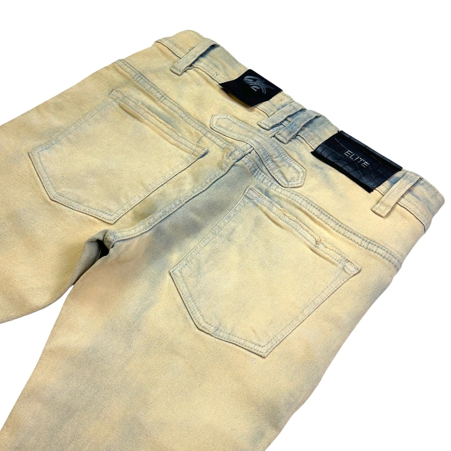 Rivets Mens Stacked Premium Jeans Sand