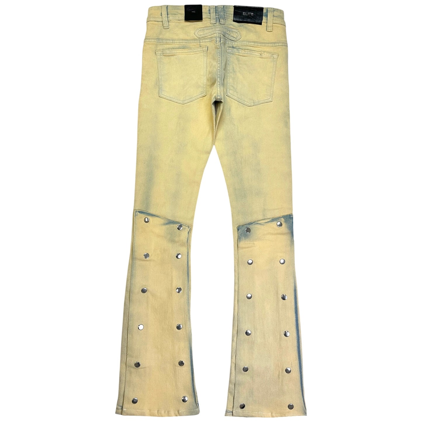 Rivets Mens Stacked Premium Jeans Sand