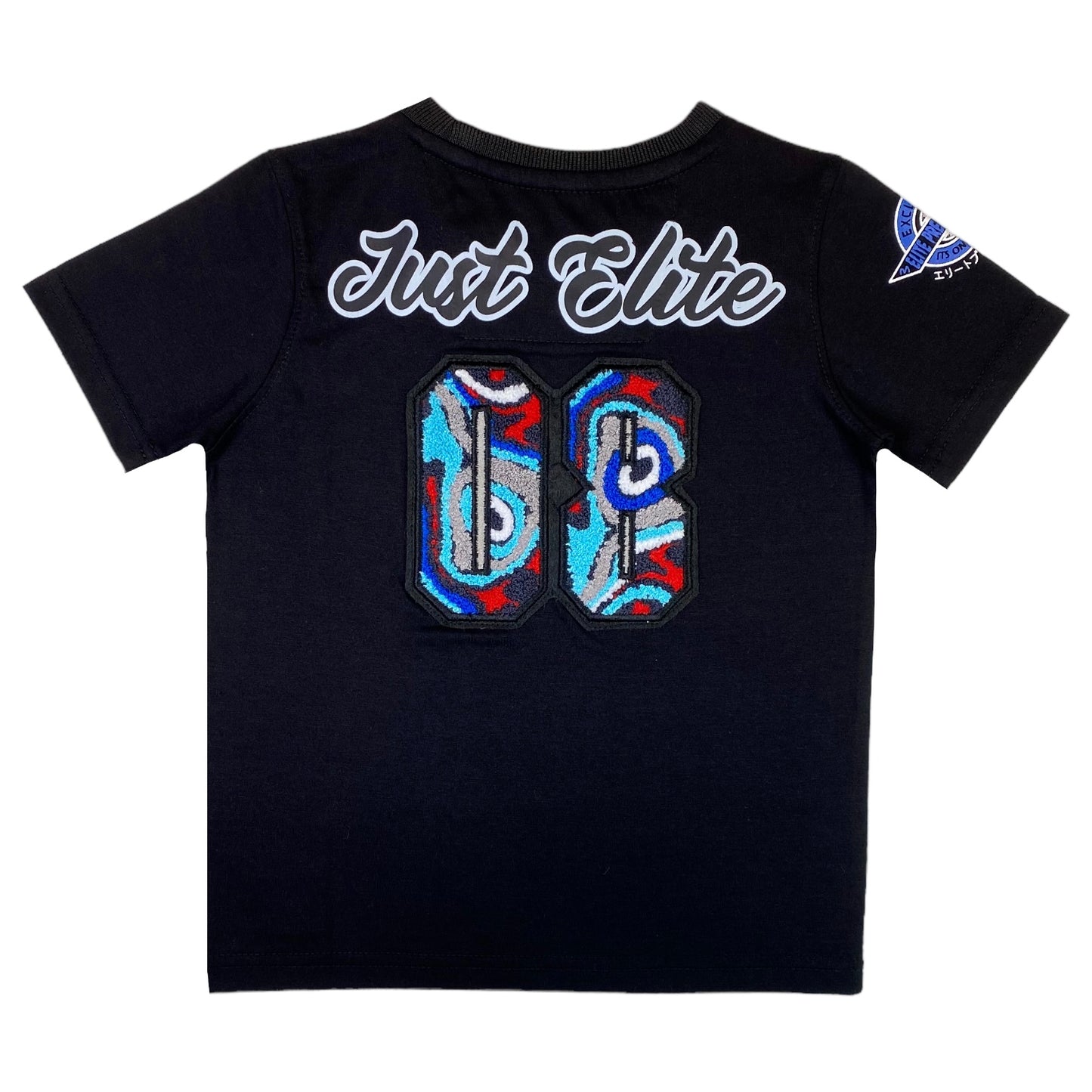 Play Hard Back Graphic Premium Kids Tee Black