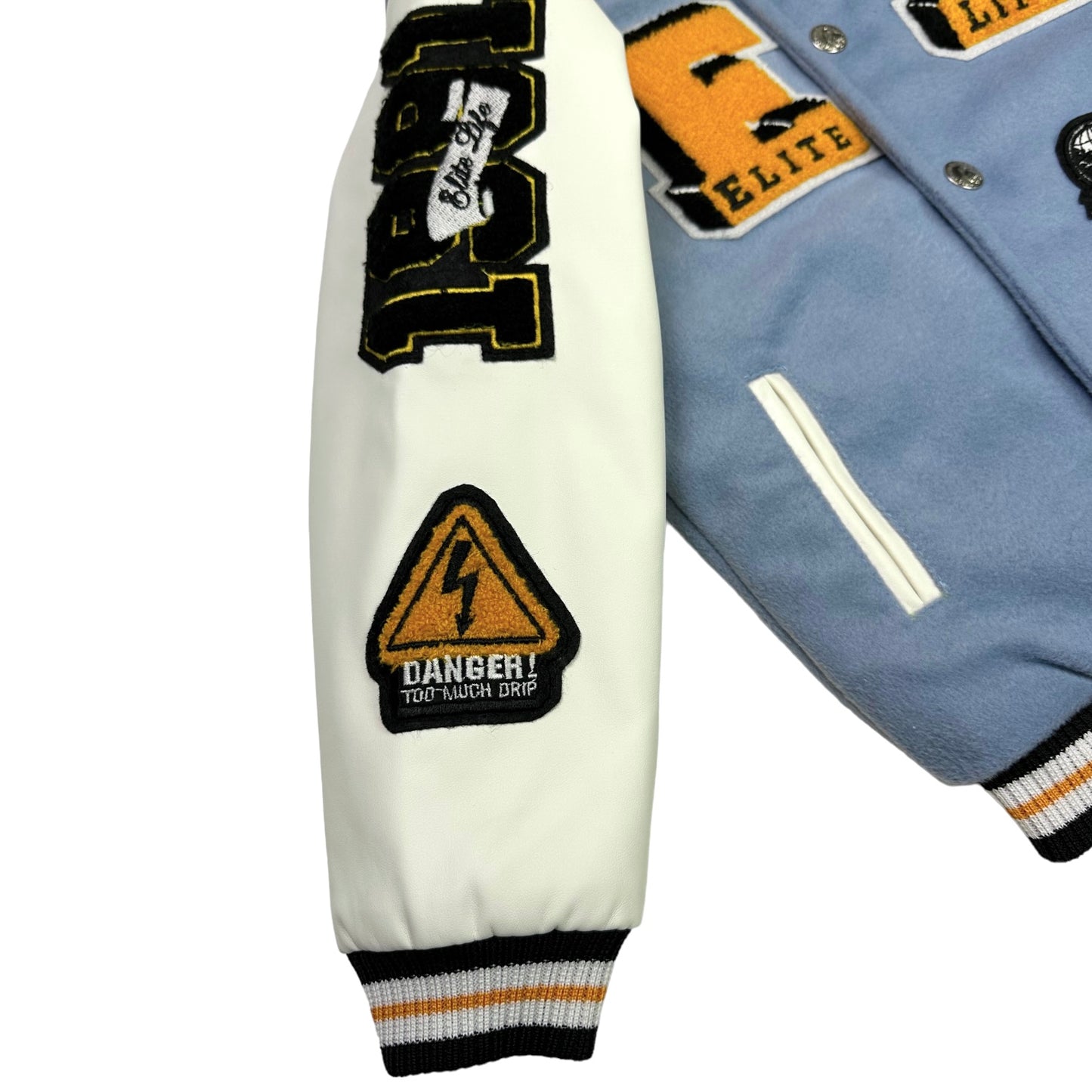 EL Premium Kids Varsity Jacket Baby Blue