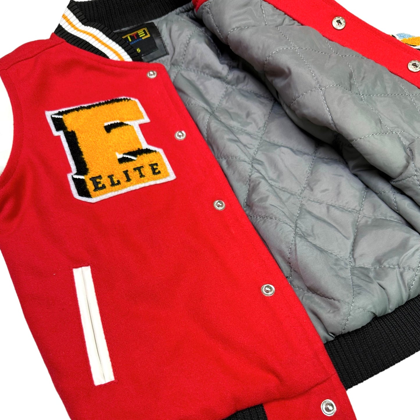 EL Premium Kids Varsity Jacket Red