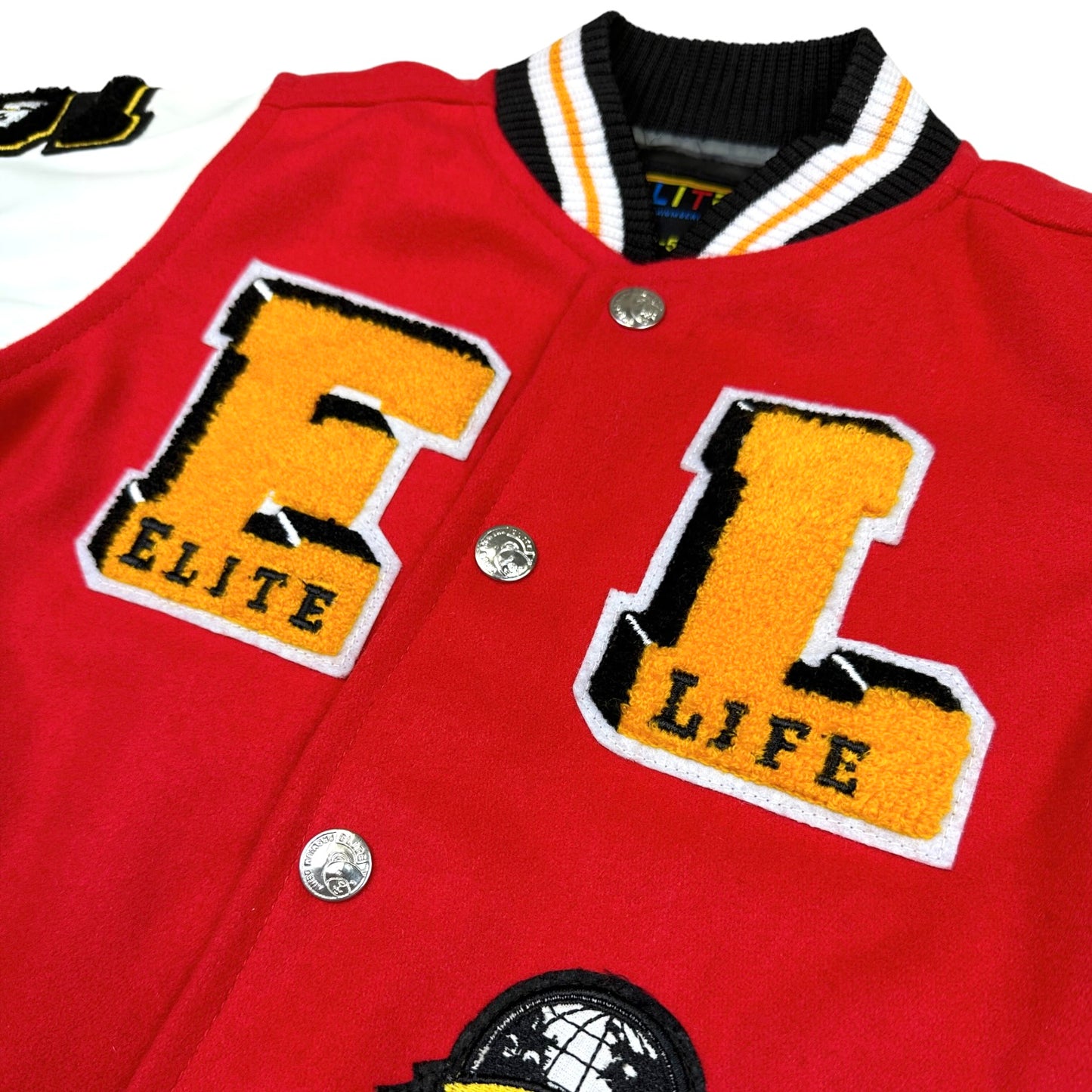 EL Premium Kids Varsity Jacket Red