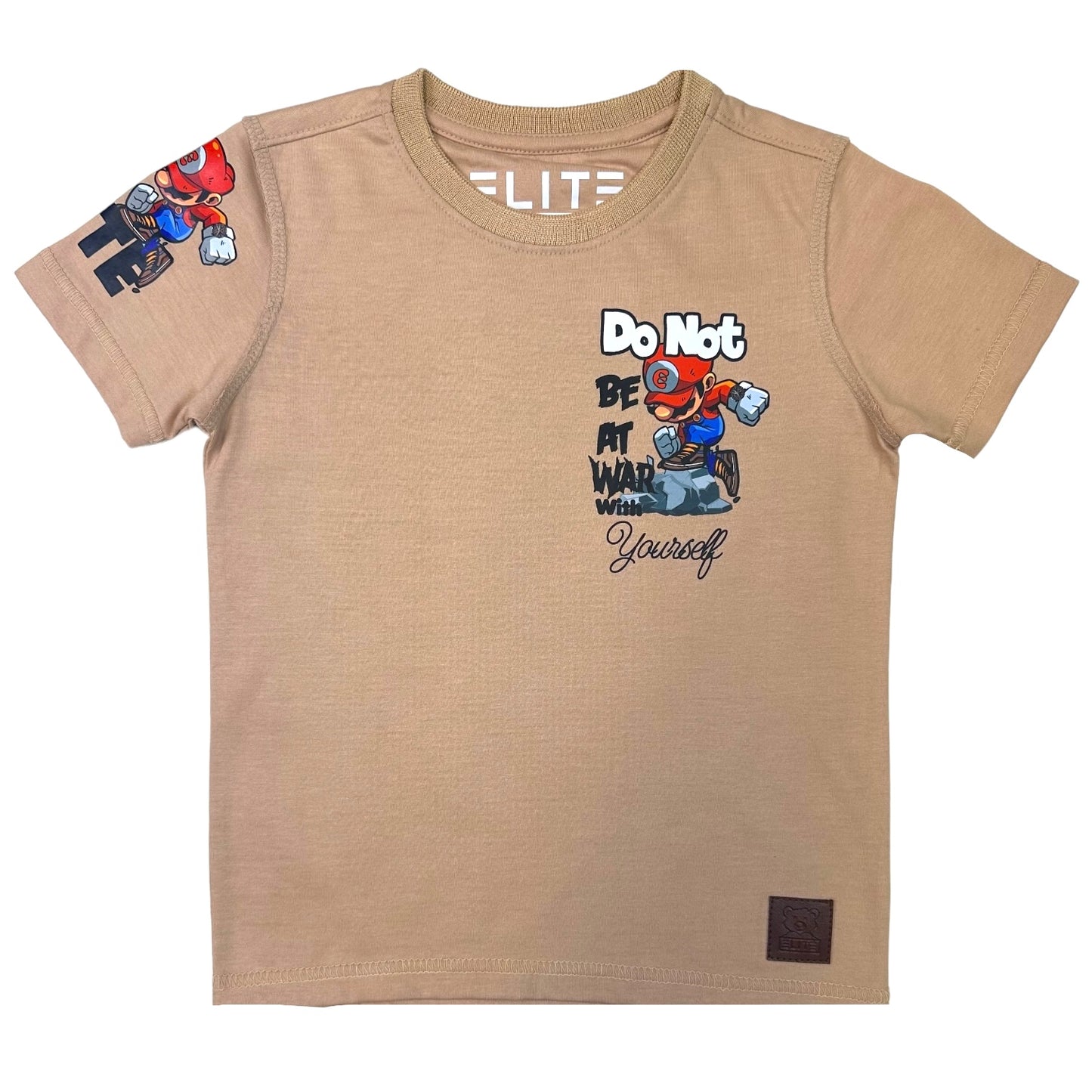 Smash Back Graphic Premium Kids Tee Tan