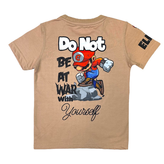 Smash Back Graphic Premium Kids Tee Tan