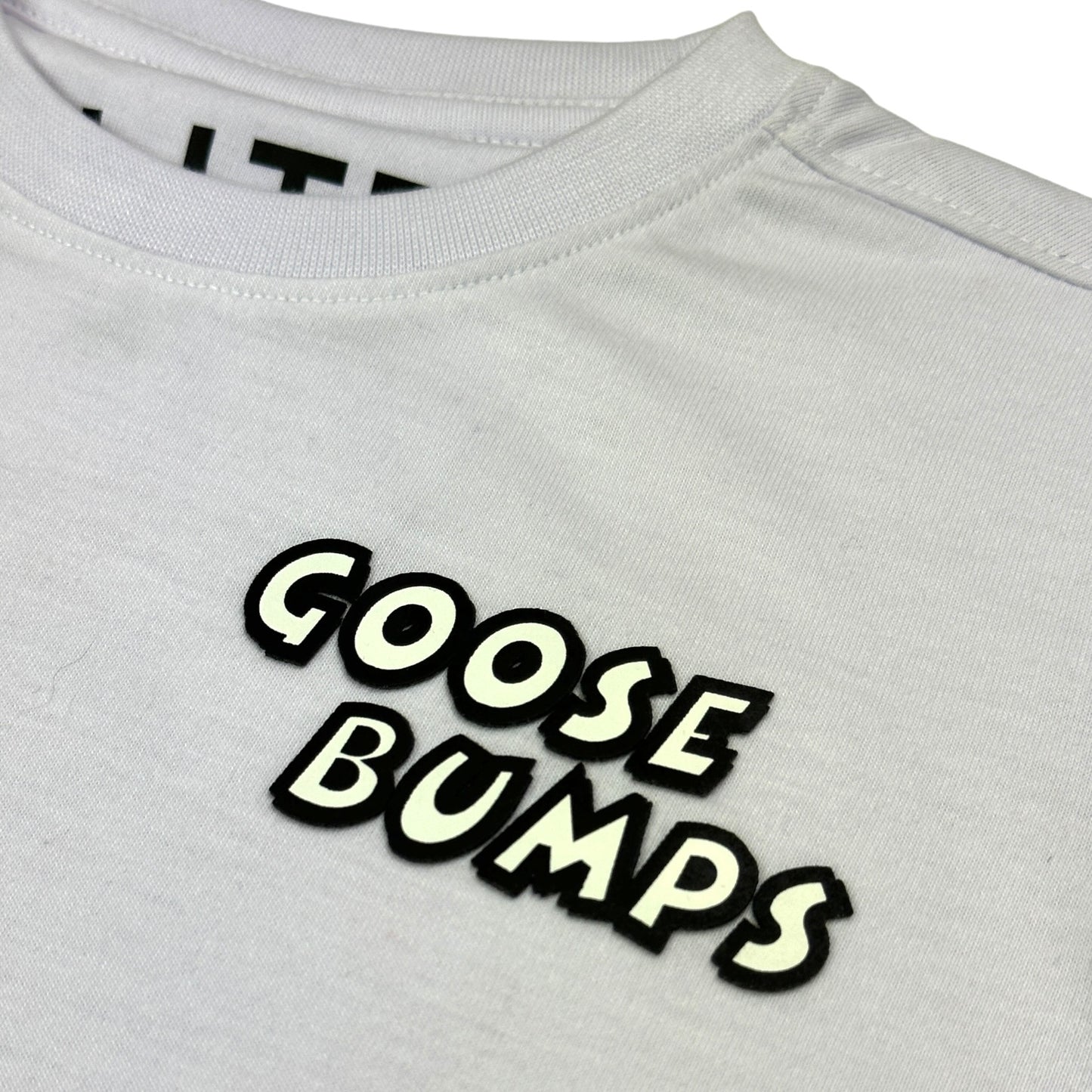 Goose Bumps Premium Kids Tee White