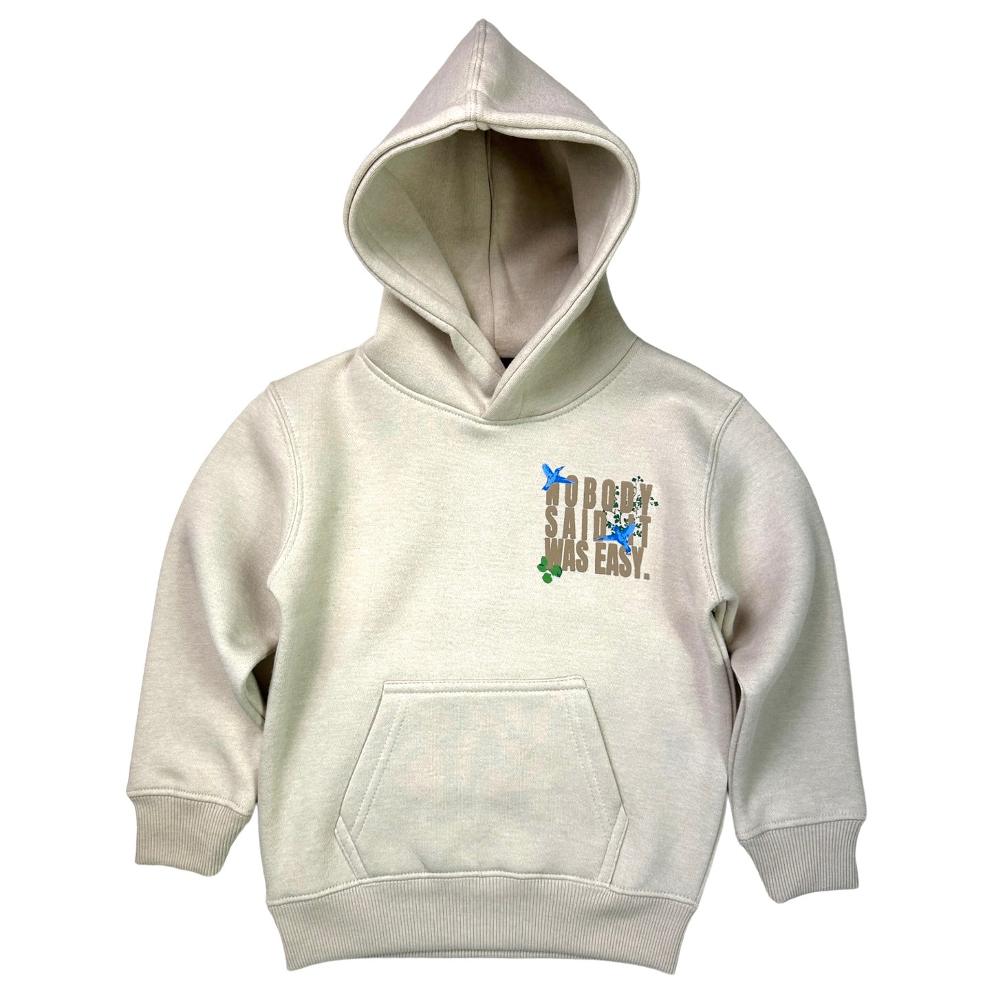 Not Easy Premium Kids Hoodie Cream