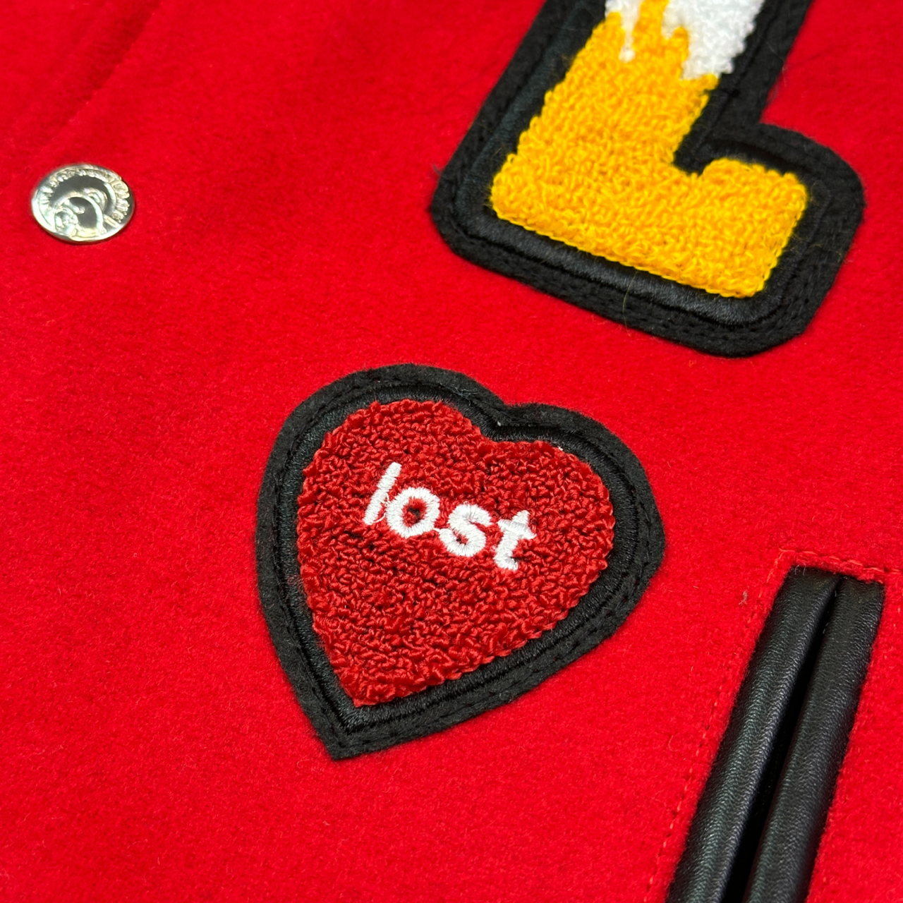 Excellence Premium Kids Varsity Jacket Red