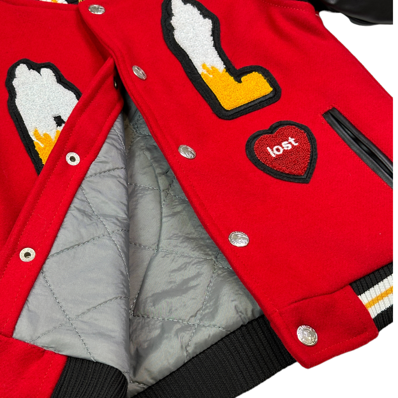 Excellence Premium Kids Varsity Jacket Red