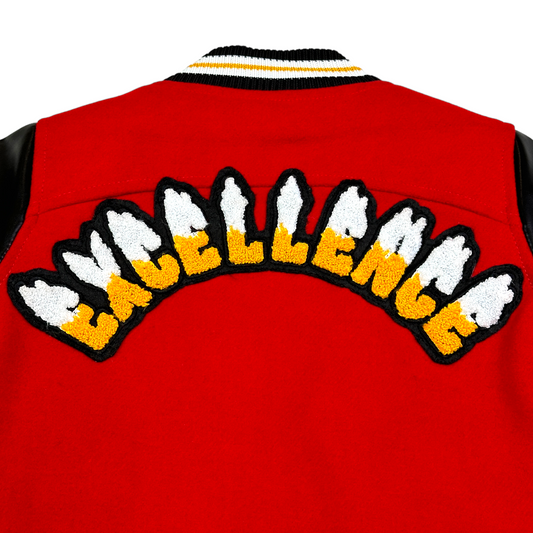 Excellence Premium Kids Varsity Jacket Red