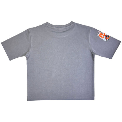 Rock Star Premium Kids Cropped Tee Grey