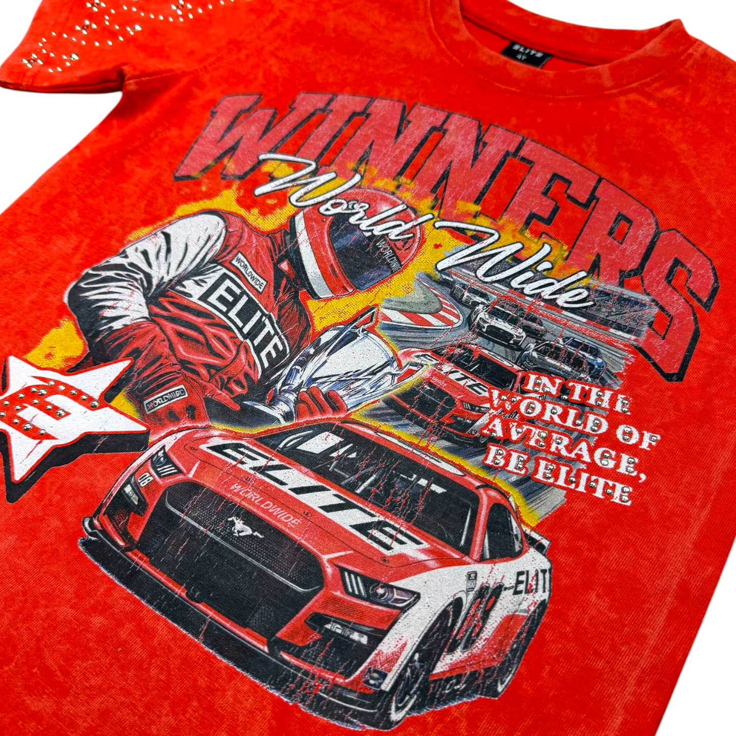 Winners Premium Embellished Red Kids Tee