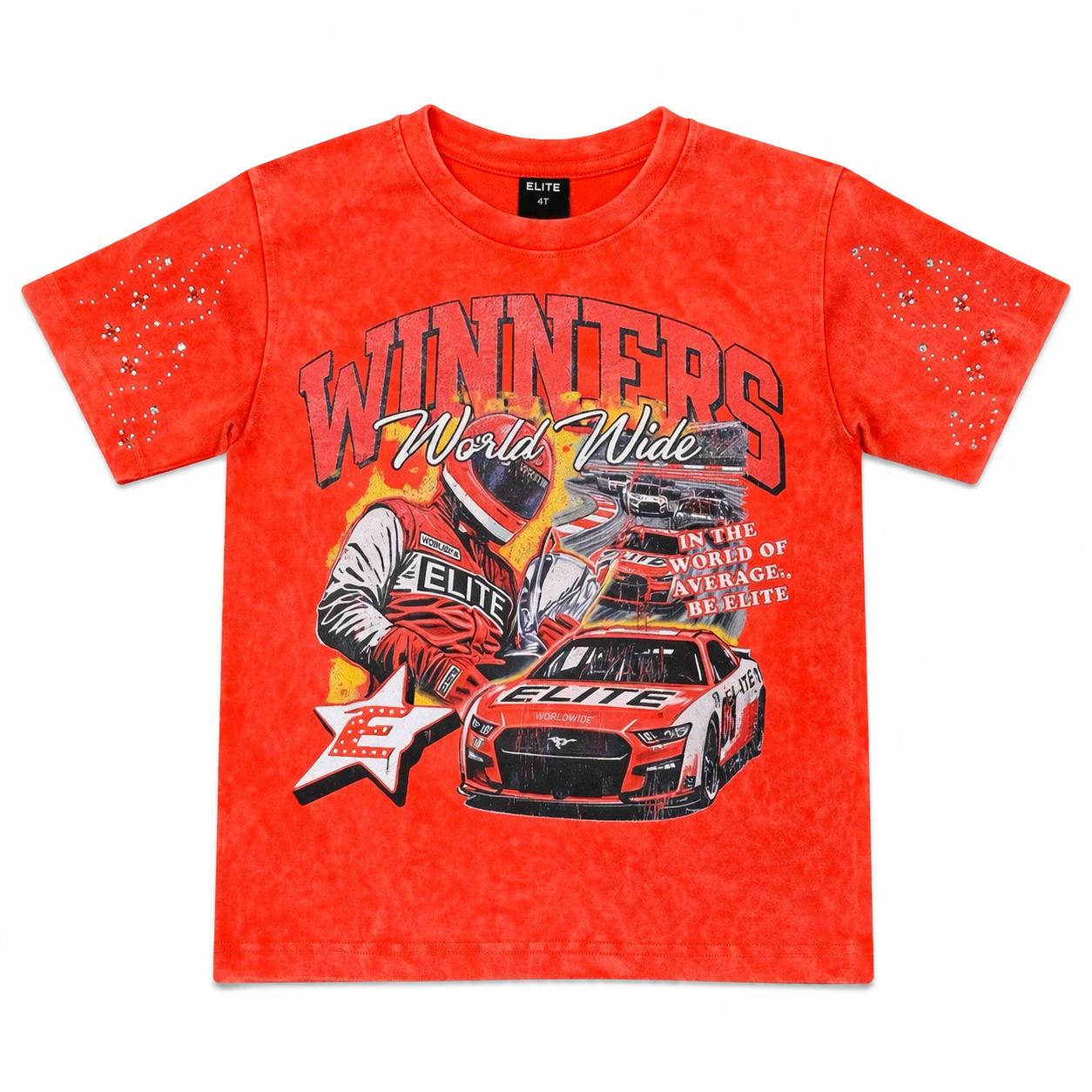 Winners Premium Embellished Red Kids Tee
